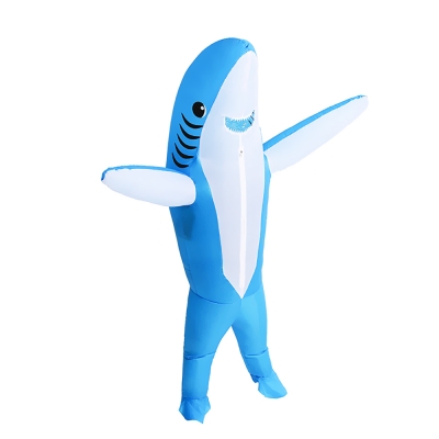 Надувной карнавальный костюм Акула, голубой (детский), рост 120-150см FZ1758AS-2